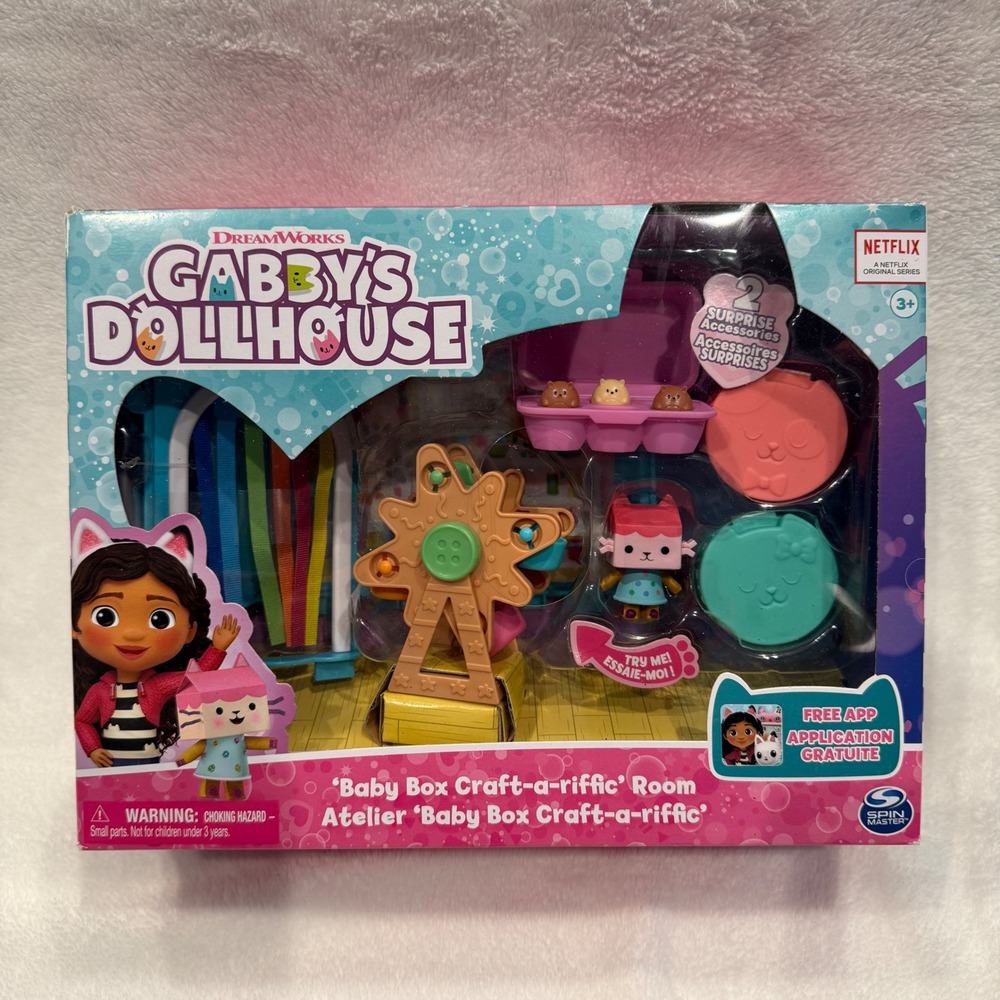 DreamWorks Gabby's Dollhouse Baby Box Craft-a-riffic Room Playset Spin‎ Master